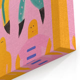 Electric Wall Art - Playful Abstract Figures Painting - Modern Pop Decor