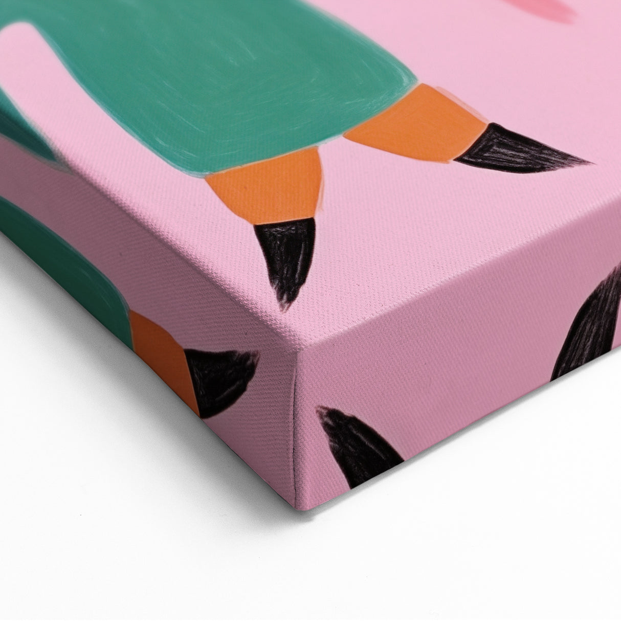 Electric Wall Art - Playful Abstract Figures Painting - Modern Pop Decor