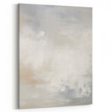 Minimalist Abstract Wall Art – Soft White and Beige Brushstrokes Design