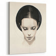 Minimalist Portrait Wall Art – Abstract Black and White Female Silhouette
