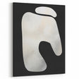 Minimalist Abstract Wall Art – White Organic Shape on Black Background