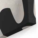 Minimalist Abstract Wall Art – White Organic Shape on Black Background