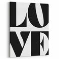 Electric Wall Art – Bold Typography Love Design Modern Electric Canvas