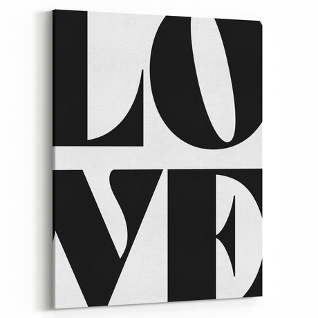 Electric Wall Art – Bold Typography Love Design Modern Electric Canvas