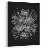 Electric Wall Art – Dramatic Floral Black and White Modern Electric Decor
