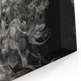 Electric Wall Art – Dramatic Floral Black and White Modern Electric Decor