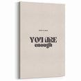Electric Wall Art – Motivational Typography 'You Are Enough' Electric Decor