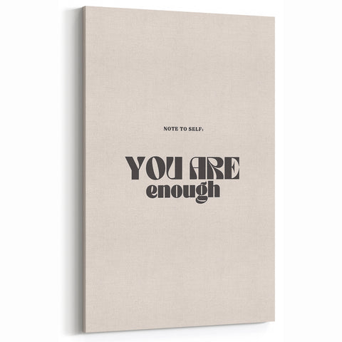 Electric Wall Art – Motivational Typography 'You Are Enough' Electric Decor