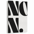 Electric Wall Art – Bold Typography 'No.' Modern Electric Decor Canvas
