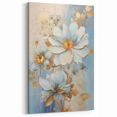 Chic Floral Glam Wall Art - Sophisticated Luxury Decor for Elegant Homes