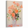 Maximalist Wall Art – Vibrant Rose Bouquet in a Soft Impressionist Style