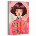 Maximalist Wall Art – Bold Portrait of Woman in Floral-Patterned Attire