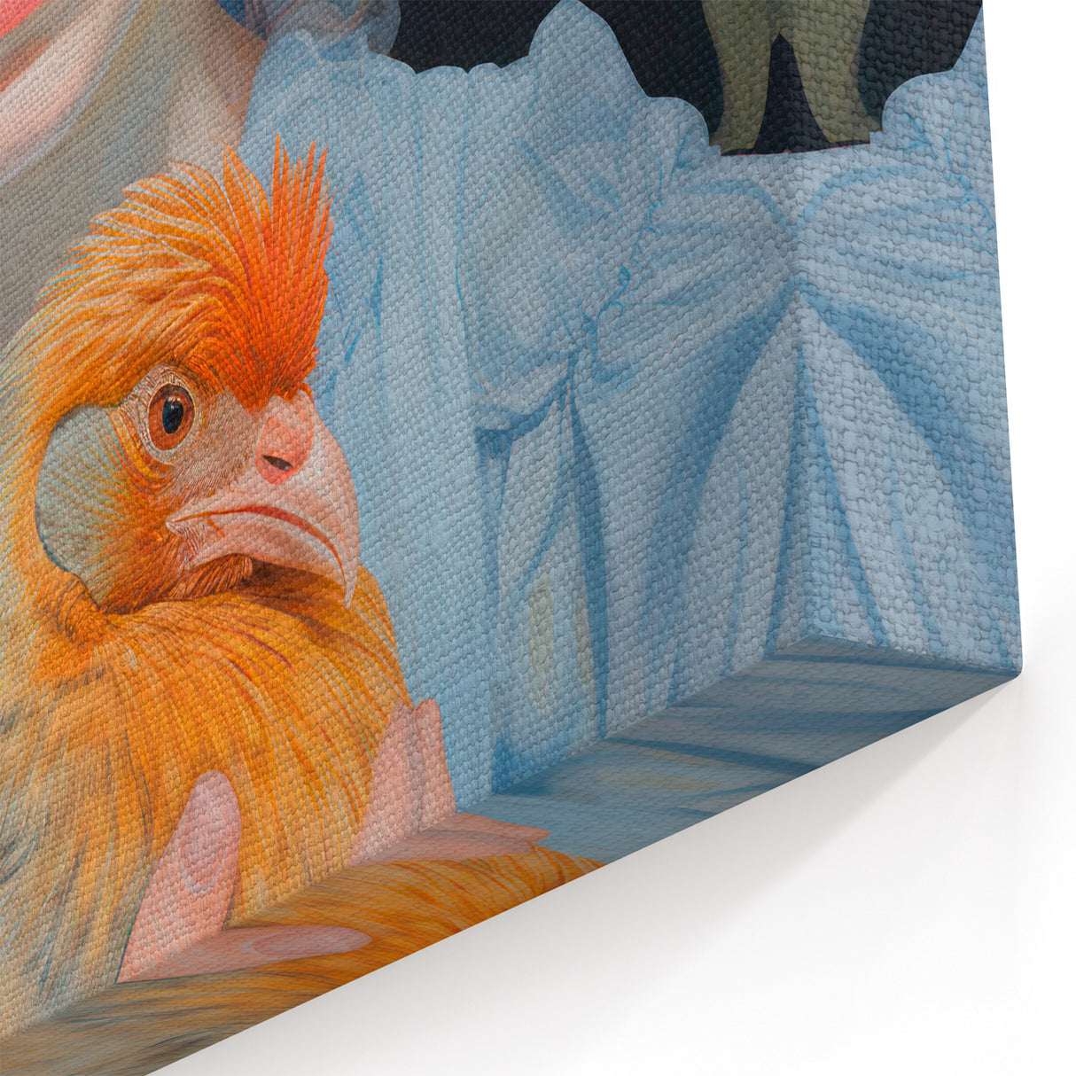 Maximalist Wall Art – Expressive Portrait of Child Holding a Bird