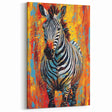 Bold Zebra Glam Wall Art - Vibrant Chic Decor for Modern Interiors