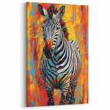 Bold Zebra Glam Wall Art - Vibrant Chic Decor for Modern Interiors