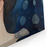Maximalist Wall Art – Dreamy Underwater Portrait with Koi Fish