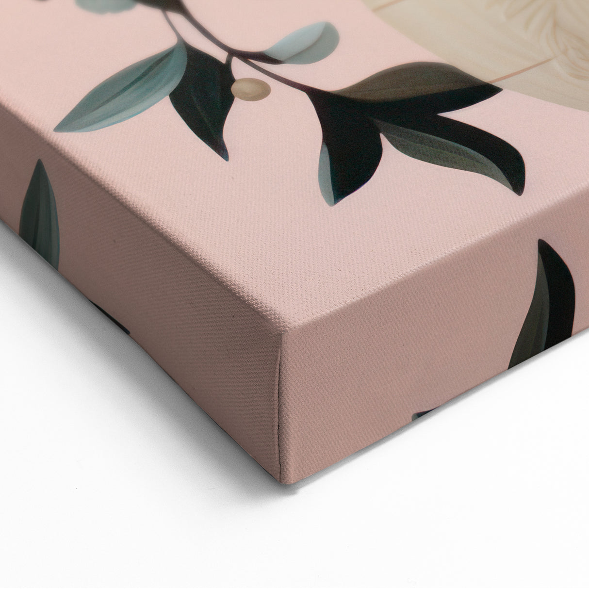 Maximalist Wall Art – Elegant Floral Arrangement with Bird on Peach Background