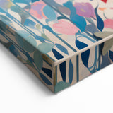 Maximalist Wall Art – Bold Floral Portrait with Geometric Accents