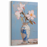 Maximalist Wall Art – Elegant Floral Still Life in Blue and White Vase