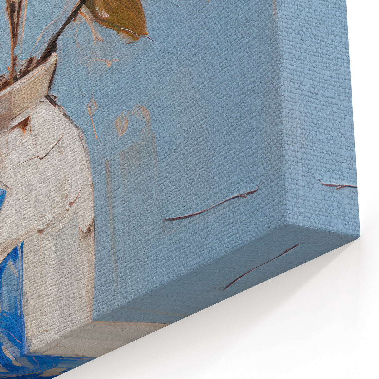 Maximalist Wall Art – Elegant Floral Still Life in Blue and White Vase