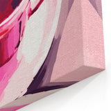 Maximalist Wall Art – Bold Pink Coffee Cup Painting for Eclectic Decor