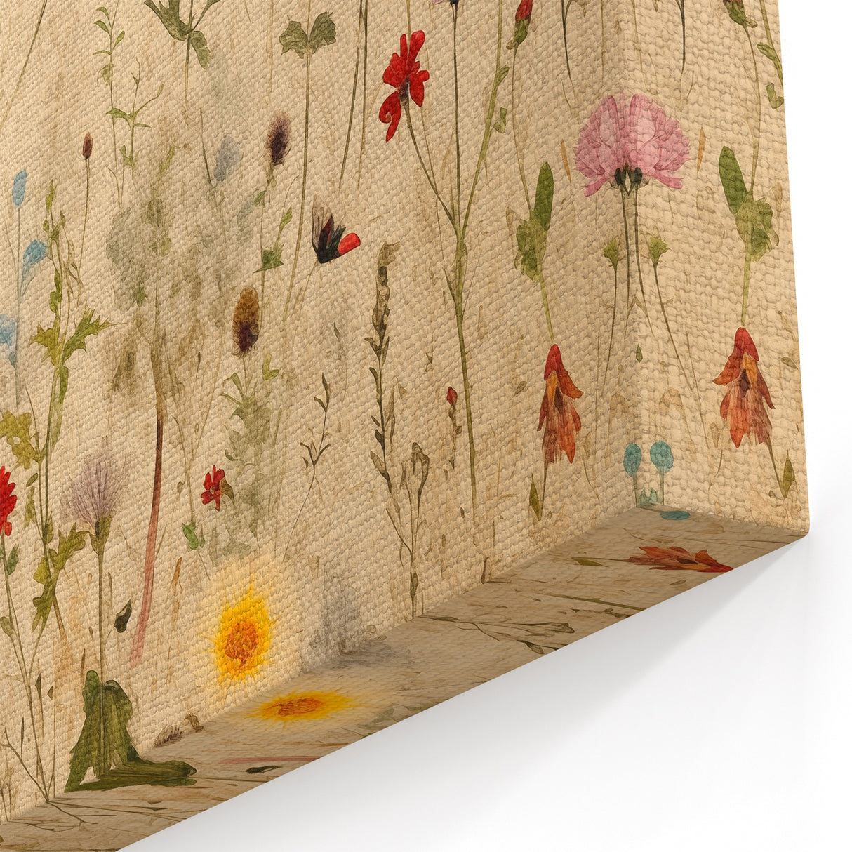 Electric Wall Art | Vibrant Wildflower Electric Canvas for Modern Decor