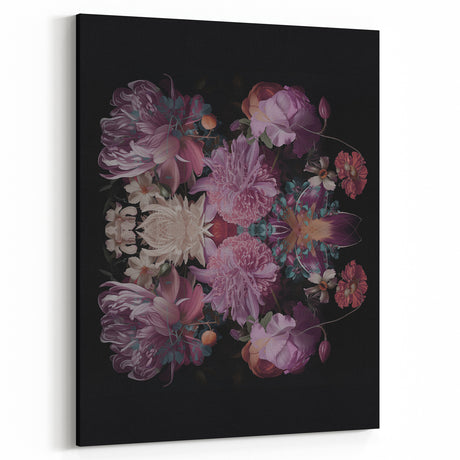 Electric Wall Art | Dark Floral Electric Canvas for Modern Interiors
