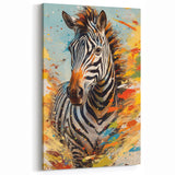 Dynamic Zebra Glam Wall Art - Bold and Vibrant Decor for Modern Homes