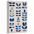 Maximalist Wall Art - Bold Blue Leaf Print for Eclectic Home Decor