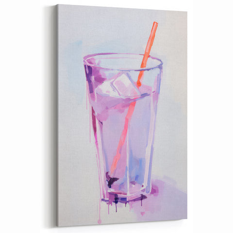 Maximalist Wall Art - Bold Glass and Straw Print for Eclectic Decor