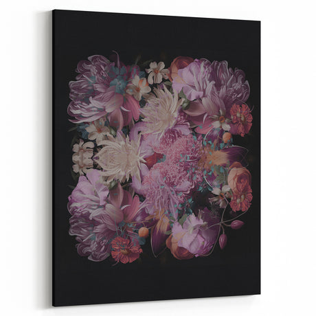 Electric Wall Art | Dramatic Floral Electric Canvas for Modern Decor