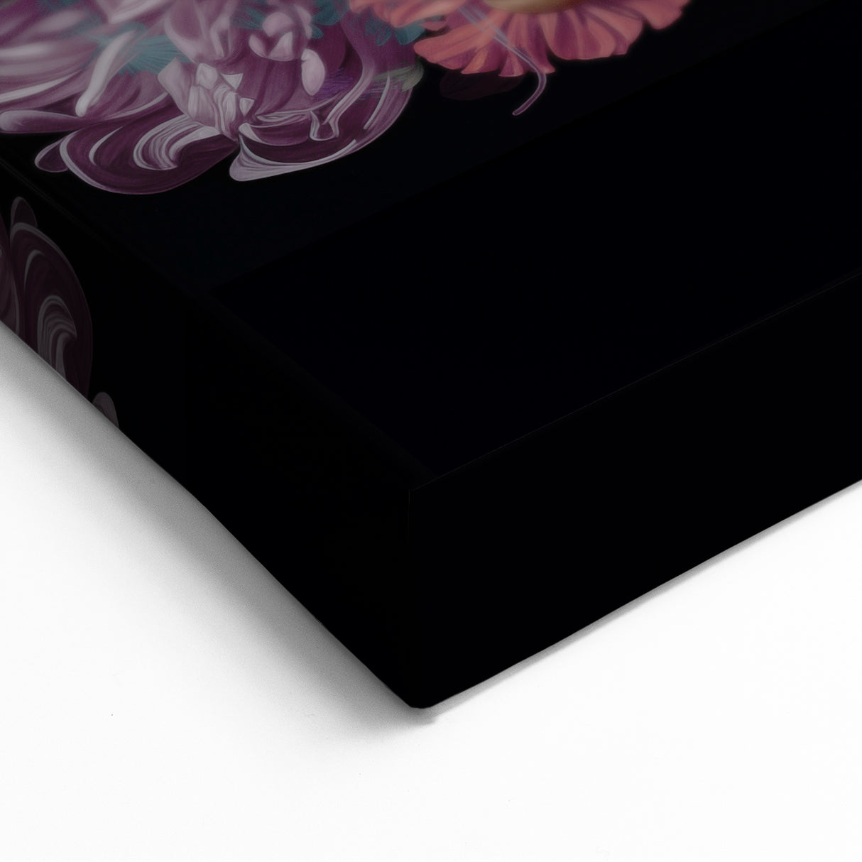 Electric Wall Art | Dramatic Floral Electric Canvas for Modern Decor