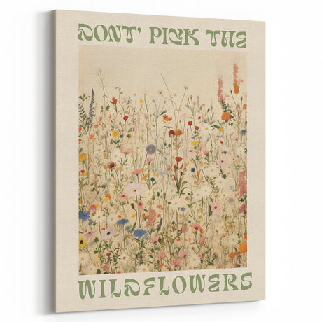 Electric Wall Art | 'Don't Pick the Wildflowers' Electric Canvas Decor