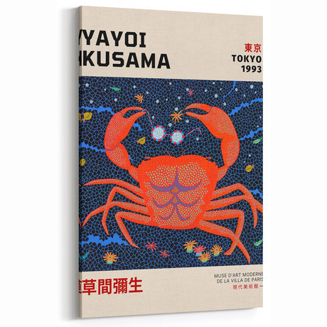 Maximalist Wall Art - Bold Eclectic Crab Design for Vibrant Decor