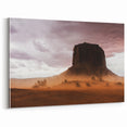 Rustic Desert Wall Art – Monument Rock in Dusty Desert Landscape Scene