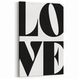 Electric Wall Art: Bold Modern Decor with Black and White Love Typography