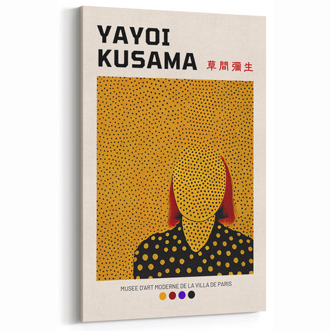 Maximalist Wall Art - Polka Dot Face Design by Yayoi Kusama | Bold Decor
