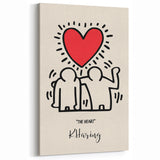 Maximalist Wall Art - The Heart by K. Haring | Bold and Expressive Decor