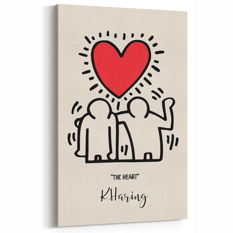 Maximalist Wall Art - The Heart by K. Haring | Bold and Expressive Decor