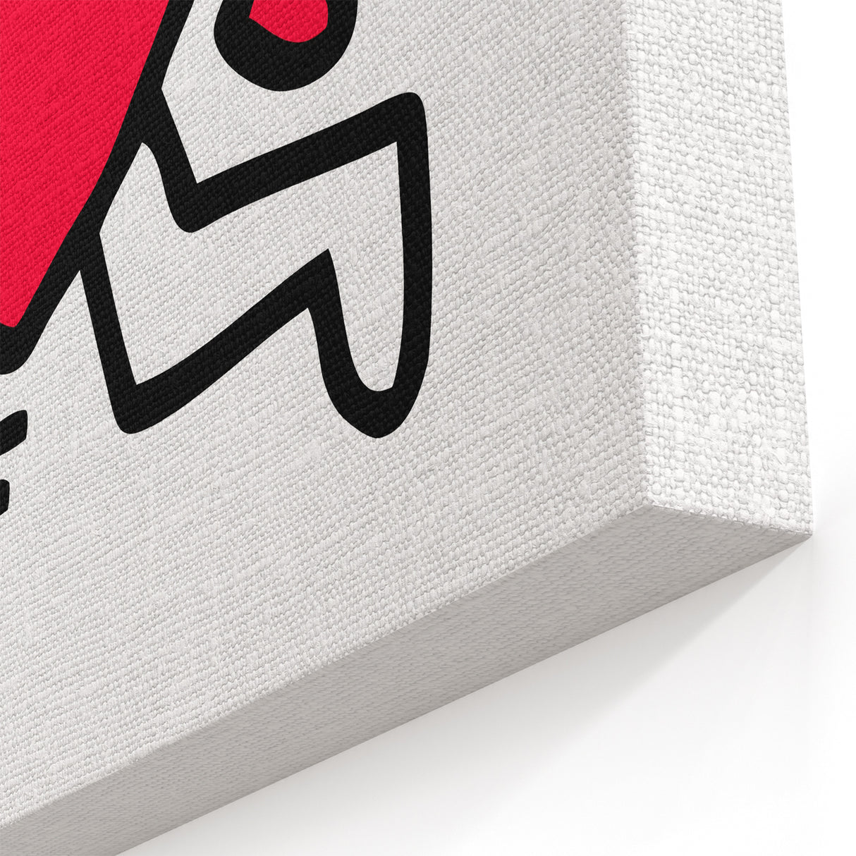 Maximalist Wall Art - Running Heart by K. Haring | Bold and Expressive Decor
