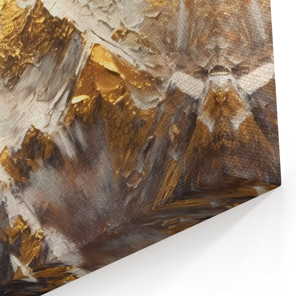 Majestic Mountain Glam Wall Art - Luxury Gold and Blue Decor for Homes