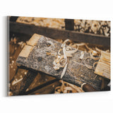 Rustic Woodworking Wall Art – Artisan Wood Shavings in Workshop
