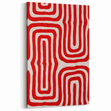 Maximalist Wall Art - Bold Red Geometric Pattern | Modern and Expressive Decor