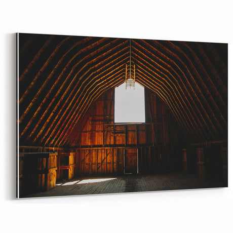 Rustic Barn Interior Wall Art – Farmhouse Vintage Rustic Landscape Decor