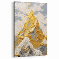 Golden Mountain Glam Wall Art - Elegant White and Gold Home Decor