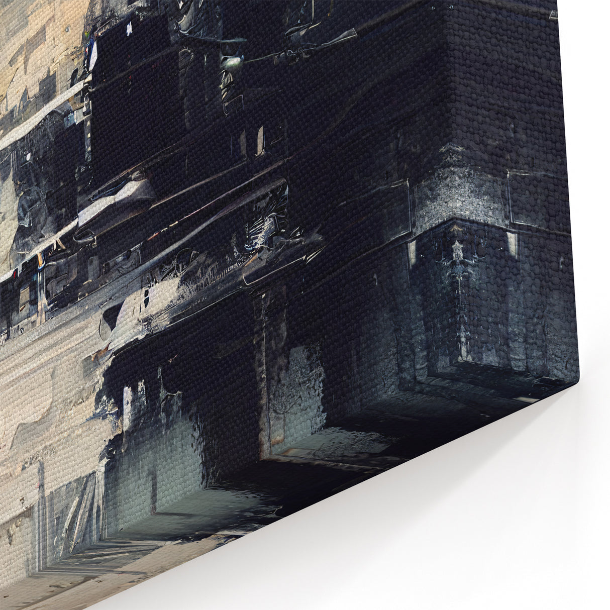 Modern Abstract Glam Wall Art - Chic Gray, Black, and Orange Decor