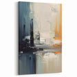 Chic Modern Abstract Wall Art - Glamorous Black, White, and Orange Decor