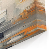 Chic Modern Abstract Wall Art - Glamorous Black, White, and Orange Decor
