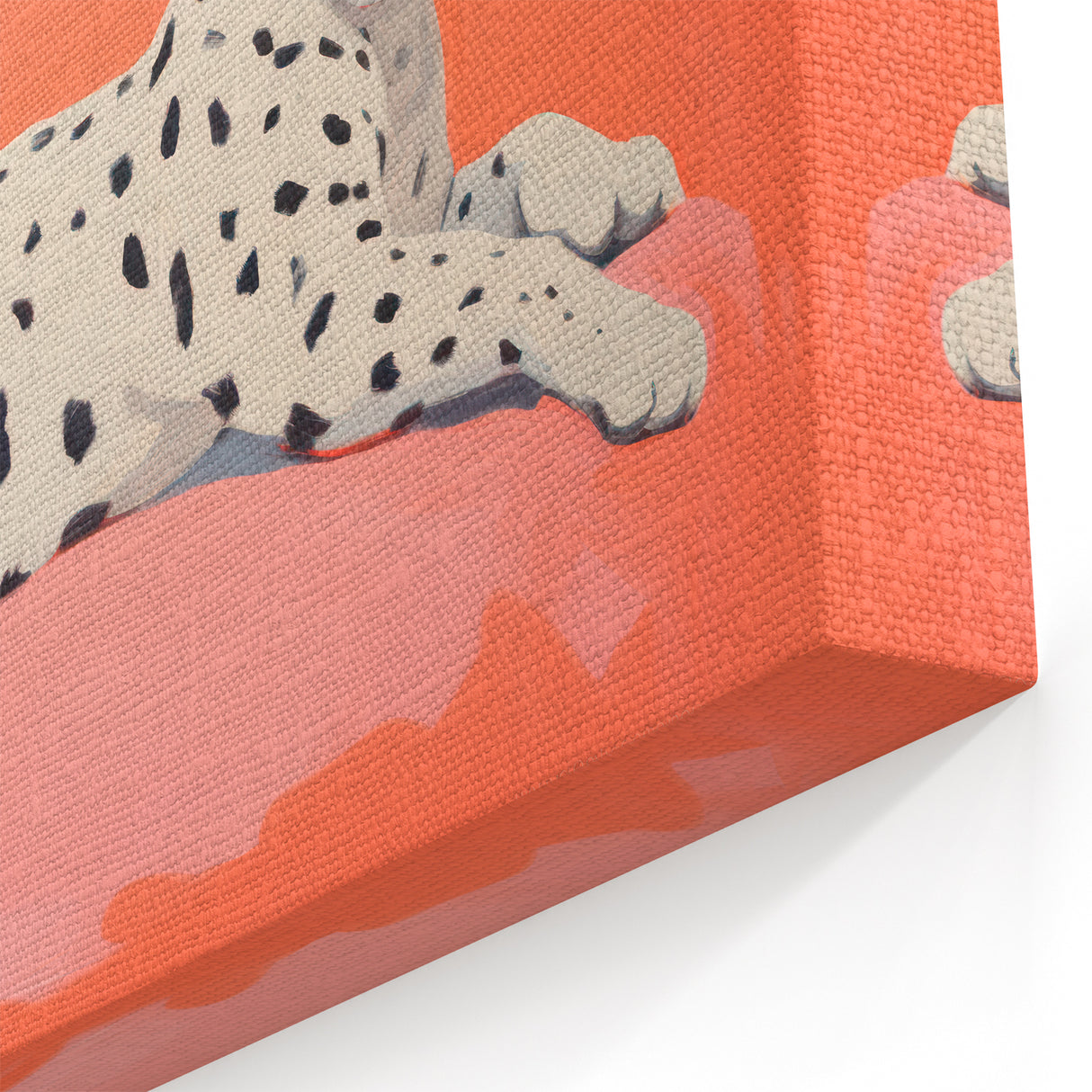 Maximalist Wall Art – Bold Decor Featuring a Leopard on Coral Pink