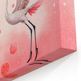Maximalist Wall Art – Elegant Decor with Dancing Cranes on Pink